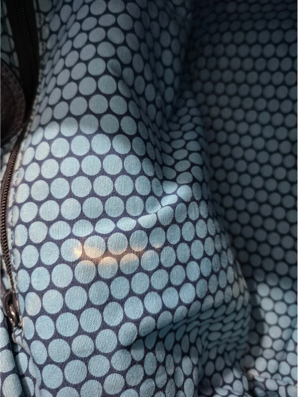 Brighton Araceli Carryall Tote Blue White Geometric Shoulder Bag